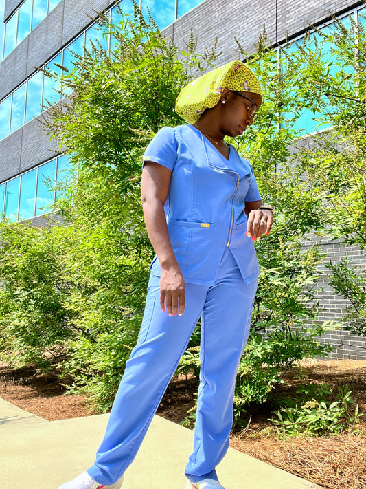 Absolute “Long Zip Collar” Scrub Top