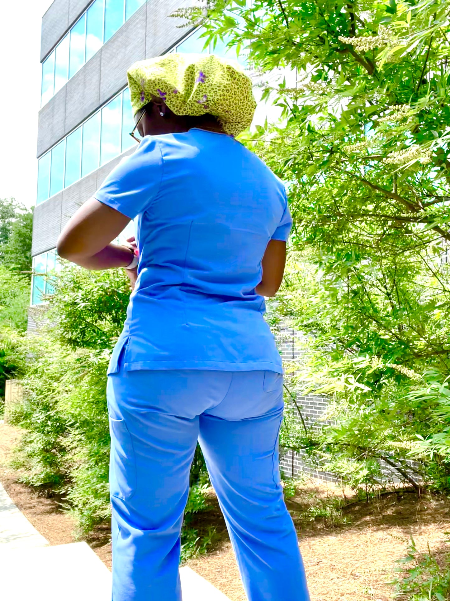 “Side Zipped Hem” Straight Leg Scrub Pants