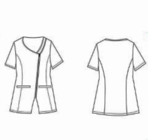 Absolute “Long Zip Collar” Scrub Top