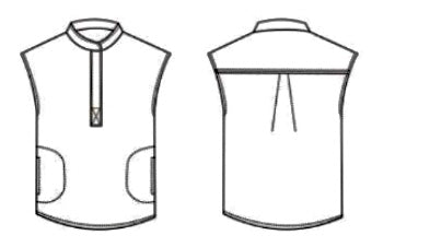 Grace “Magnetic Collar” Scrub Top